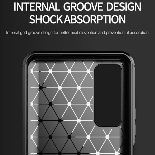 Huawei P Smart 2021 Fekete Techsuit - Carbon Silicone tok - 3