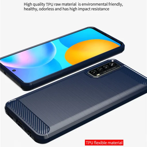 Huawei P Smart 2021 Fekete Techsuit - Carbon Silicone tok - 4