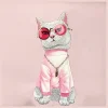 Nimmy Crossbody Glasses Cool Cat Válltáska - Pink thumbnail