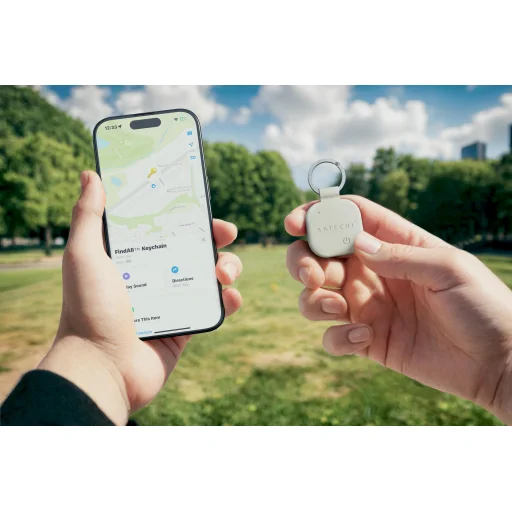 Satechi Vegan-leather Findall Keychain - Sand - 5