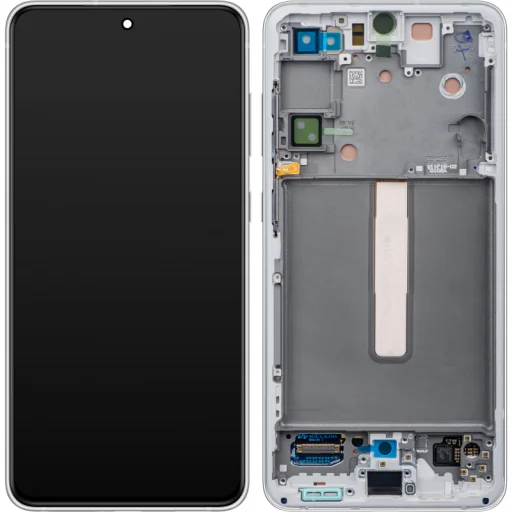 LCD kijelzőmodul Samsung Galaxy S21 FE 5G G990 készülékhez, Fehér - 1