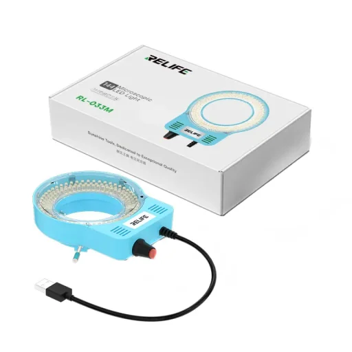 Mikroszkóp USB LED Világítás Relife RL-033M, Kék - 6