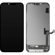 LCD Kijelző Modul MP Apple iPhone 14 Plus, Soft OLED FHD IC Mozgatható Verzió, Utángyártott, Fekete Kijelző