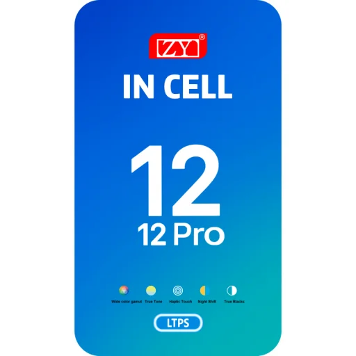 LCD kijelző modul ZY Apple iPhone 12 / 12 Pro, In-Cell IC verzió, fekete - 4