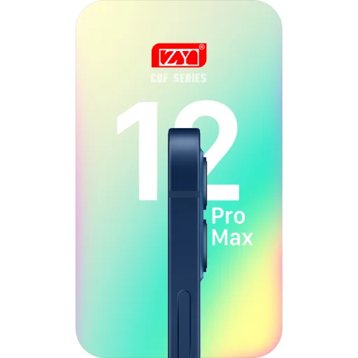 LCD kijelző modul ZY Apple iPhone 12 Pro Max, In-Cell IC verzió, Fekete - 4