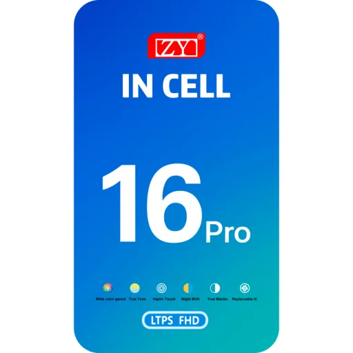LCD kijelzőmodul ZY Apple iPhone 16 Pro-hoz, In-Cell verzió, Fekete kijelzőmodul - 2