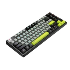 Gaming Keyboard (KB904L) Havit - Videojáték-billentyűzet USB, RGB világítással, 85 billentyű, gyors aktiválás, 1,8 m, 5V, 8kHz - Fekete / Zöld
