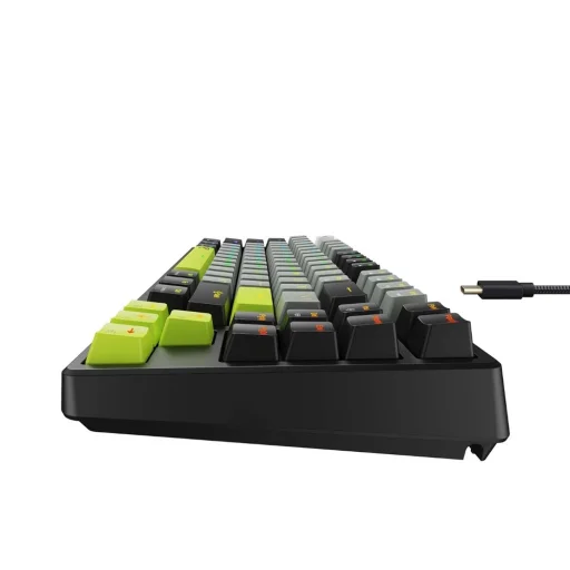 Gaming Keyboard (KB904L) Havit - Videojáték-billentyűzet USB, RGB világítással, 85 billentyű, gyors aktiválás, 1,8 m, 5V, 8kHz - Fekete / Zöld - 5