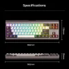 Gaming Keyboard Havit (KB896L) - USB-C, RGB világítással, 71 gomb, 1.2m, 350mA, 5V - Rózsaszín thumbnail