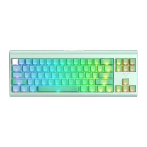 Gaming Keyboard (KB896L) Havit - USB-C, RGB világítással, 71 gombos, 1.2m, 350mA, 5V - Zöld - 1