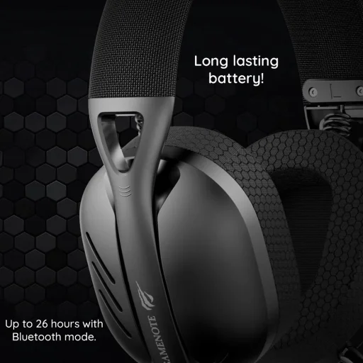 Fuxi-H3 Játékkonzol fejhallgató Havit - Vezeték nélküli, mikrofonnal, alacsony késleltetéssel, 40 mm-es hangszóróval, 600mAh, Type-C/Jack - Szürke - 4