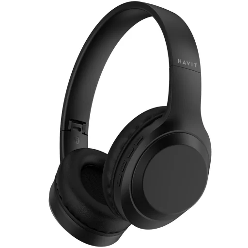 Vezeték nélküli fejhallgató Havit H628BT - Bluetooth 5.1, 200mAh, összecsukható, Type-C, AUX - fekete - 2