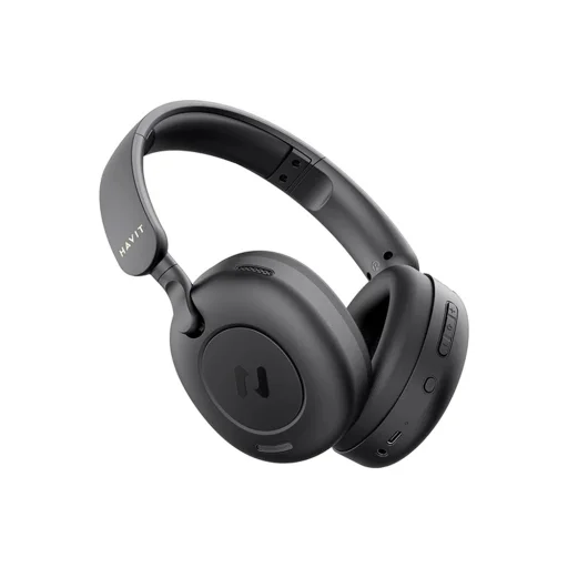 Wireless Headphones (H655BT) - Fülre helyezhető, Bluetooth 5.3, Hibrid Aktív Zajszűrés, 700mAh, Összecsukható, USB-C - Fekete Havit - 2