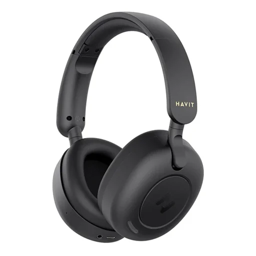 Wireless Headphones (H655BT) - Fülre helyezhető, Bluetooth 5.3, Hibrid Aktív Zajszűrés, 700mAh, Összecsukható, USB-C - Fekete Havit - 1