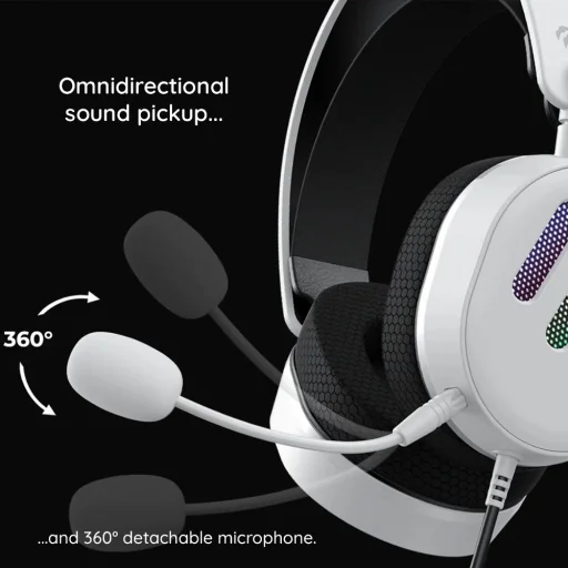 Gaming Headphones Black Havit (H2038U) - mikrofonnal, 50mm-es hangszóró, USB, 2m - 5