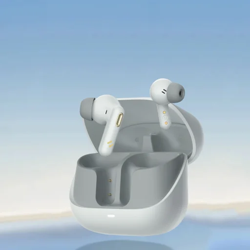 Havit - Vezeték nélküli fülhallgató (TW906 Pro) - Bluetooth 5.3, mikrofonnal, TWS, ANC, Type-C, 300mAh - Rózsaszín - 2