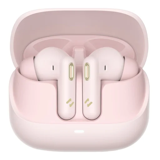 Havit - Vezeték nélküli fülhallgató (TW906 Pro) - Bluetooth 5.3, mikrofonnal, TWS, ANC, Type-C, 300mAh - Rózsaszín - 1