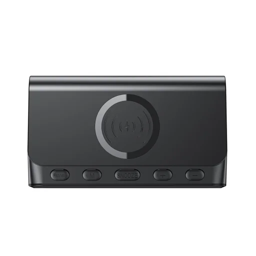 Havit - 6in1 Vezeték nélküli töltő (W3041) - Óra/Ébresztőnaptár/Bluetooth hangszóró/Hőmérséklet funkciókkal - Fekete - 6