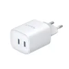 Wall Charger Havit UC45W EU - GaN, 2 x Type-C, PD45W, ABS, PC - Fehér thumbnail