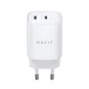 Wall Charger Havit UC45W EU - GaN, 2 x Type-C, PD45W, ABS, PC - Fehér thumbnail