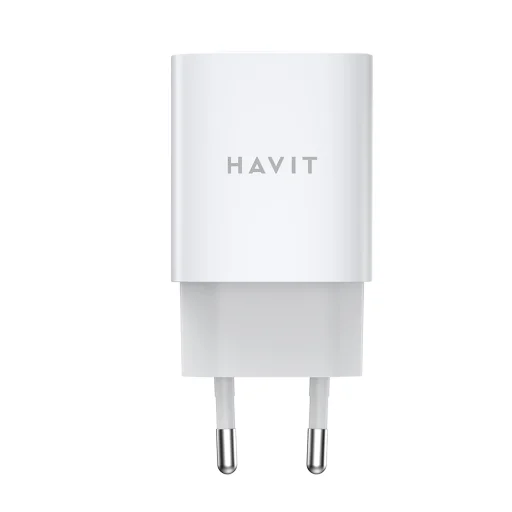 Wall Charger Havit UC45W EU - GaN, 2 x Type-C, PD45W, ABS, PC - Fehér - 3