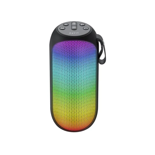 Havit Vezeték nélküli hangszóró (SK808BT) - USB-C, Bluetooth 5.4, TWS, RGB világítás, AUX, Micro SD, FM, kihangosító, IPX5, 8W - Fekete - 3