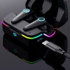 Havit TW952 PRO RGB Vezeték nélküli fülhallgató - Játékhoz, Type-C, Bluetooth 5.0, ENC, TWS, RGB, Mikrofon, FPC, 470mAh - Fekete thumbnail
