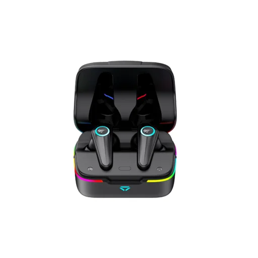 Havit TW952 PRO RGB Vezeték nélküli fülhallgató - Játékhoz, Type-C, Bluetooth 5.0, ENC, TWS, RGB, Mikrofon, FPC, 470mAh - Fekete - 1