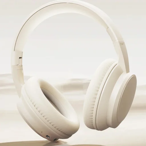 Wireless Headphones (H619BT) Fejhallgató - Vezeték nélküli, Bluetooth V5.4, ENC, 3 EQ Mód, 400mAh, Type-C, Gombvezérlés - Fehér - 4