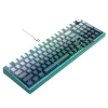 Gaming Keyboard (KB899L) Havit - USB-C, RGB világítás, 1.8m, 350mA - Fehér / Zöld thumbnail