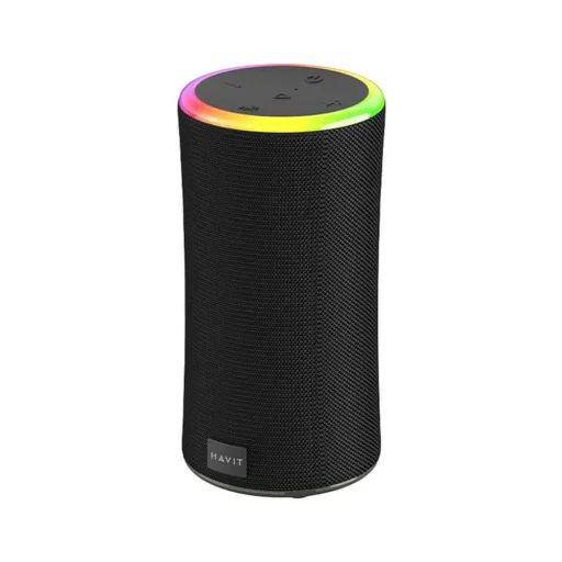 Havit Wireless Speaker (SK833BT) Type-C, Bluetooth 5.3, TWS, TF, USB, Kihangosított hívások, RGB világítás, IPX6, 4000mAh Fekete - 1