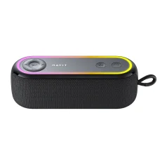 Havit SK810BT Vezeték nélküli hangszóró - USB-C, Bluetooth 5.3, TWS, TF, USB, FM, AUX, Kihangosító hívás, RGB, IPX5, 2400mAh - Fekete