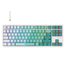 Gaming Keyboard (KB901L) Havit - USB-C, RGB világítással, 1,8m, 200mA - Fehér / Zöld