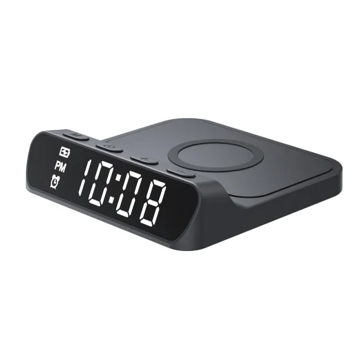 Phone W3031 Vezeték nélküli töltő óra kijelzővel, 15W - Havit - Fekete - 1
