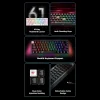 Gaming Keyboard Havit (KB903L) - USB-C, RGB világítással, 1.8m, 200mA - Átlátszó fehér thumbnail