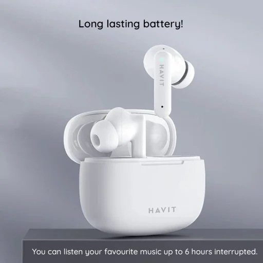Havit - Wireless Earbuds (TW967 Pro) - Mikrofonos, Bluetooth 5.3, Valódi Vezeték Nélküli Sztereó, Type-C, 300mAh - Fekete - 6