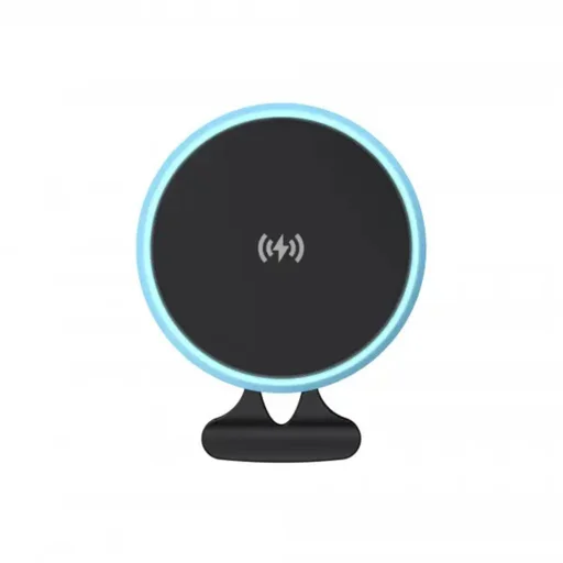 Havit Autós tartó vezeték nélküli töltéssel (W3032) - kék fénnyel, szellőzőrácsra, 15W - fekete - 2