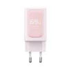 Havit - Fali töltő (UC260 EU) - 2x USB-C, USB, 65W - Rózsaszín