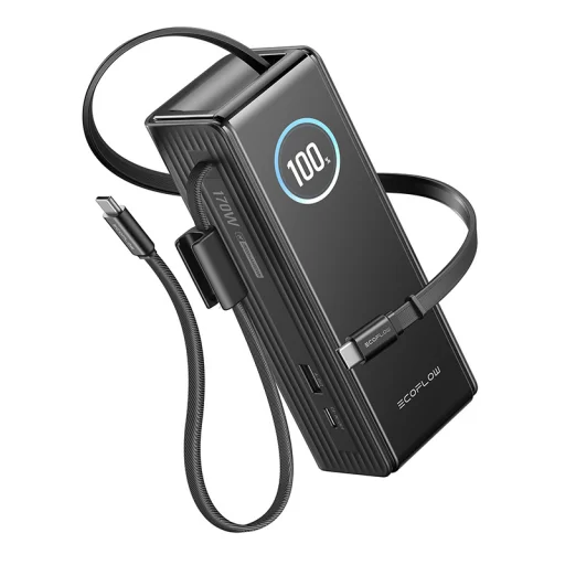 EcoFlow RAPID Powerbank 25000mAh, 170W (beépített 100W-os kábel) - 1