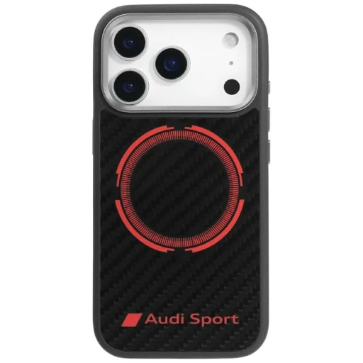  iPhone 17 Pro Fekete Audi RSQ Karbon Rost Sport Piros Kör MagSafe tok - 1