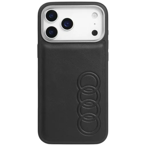 iPhone 17 Pro čierne puzdro Audi TT zo syntetickej kože MagSafe - 1