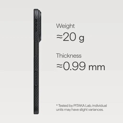 iPhone 17 Pro Max PITAKA Ultra-Slim MagSafe fekete szürke tok - 5