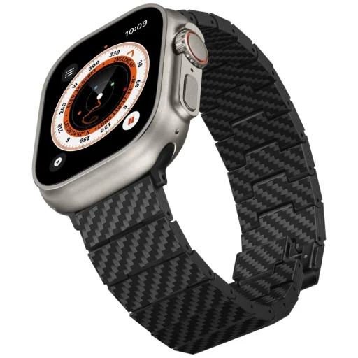 Apple Watch szíj PITAKA Carbon Fiber Modern fekete-szürke (42/44/45/46/49mm) - 4