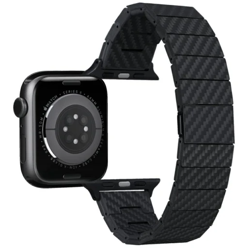 Apple Watch szíj PITAKA Carbon Fiber Modern fekete-szürke (42/44/45/46/49mm) - 6