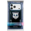 iPhone 17 Pro NIMMY tok, GLASSES COOL CAT kompatibilis MagSafe fekete kék - 2