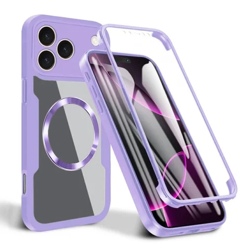 iPhone 17 Pro Lila Techsuit - ColorVerse 360 MagSafe Series + Képernyővédő tok - 1