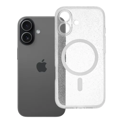 Priesvitné trblietavé puzdro na iPhone 17, - 4