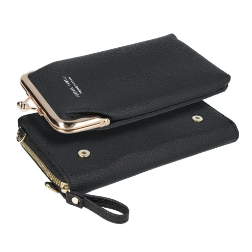 Kötött táska telefonhoz design 2 fekete - 2