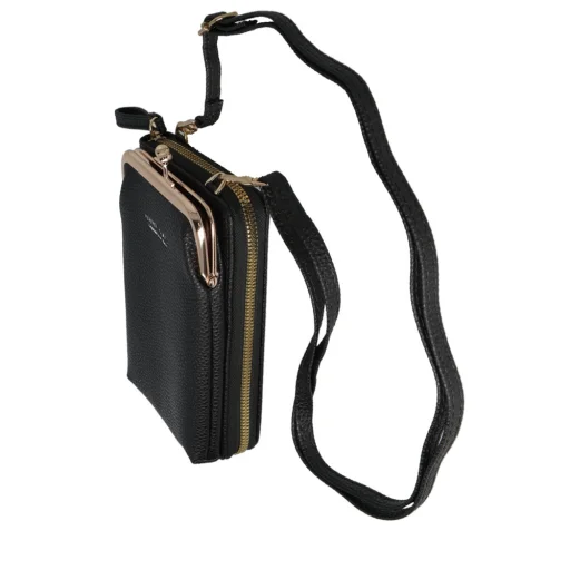 Kötött táska telefonhoz design 2 fekete - 3