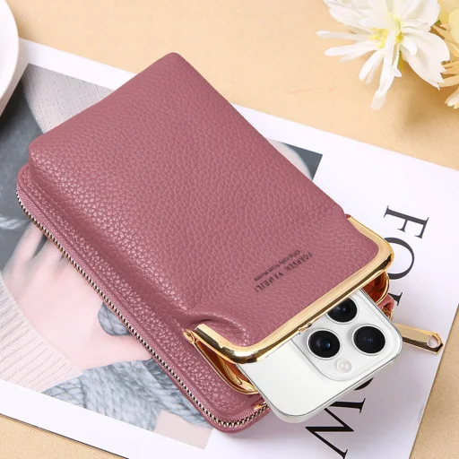 Kötött tok telefonhoz, design 2 rózsaszín tok - 5